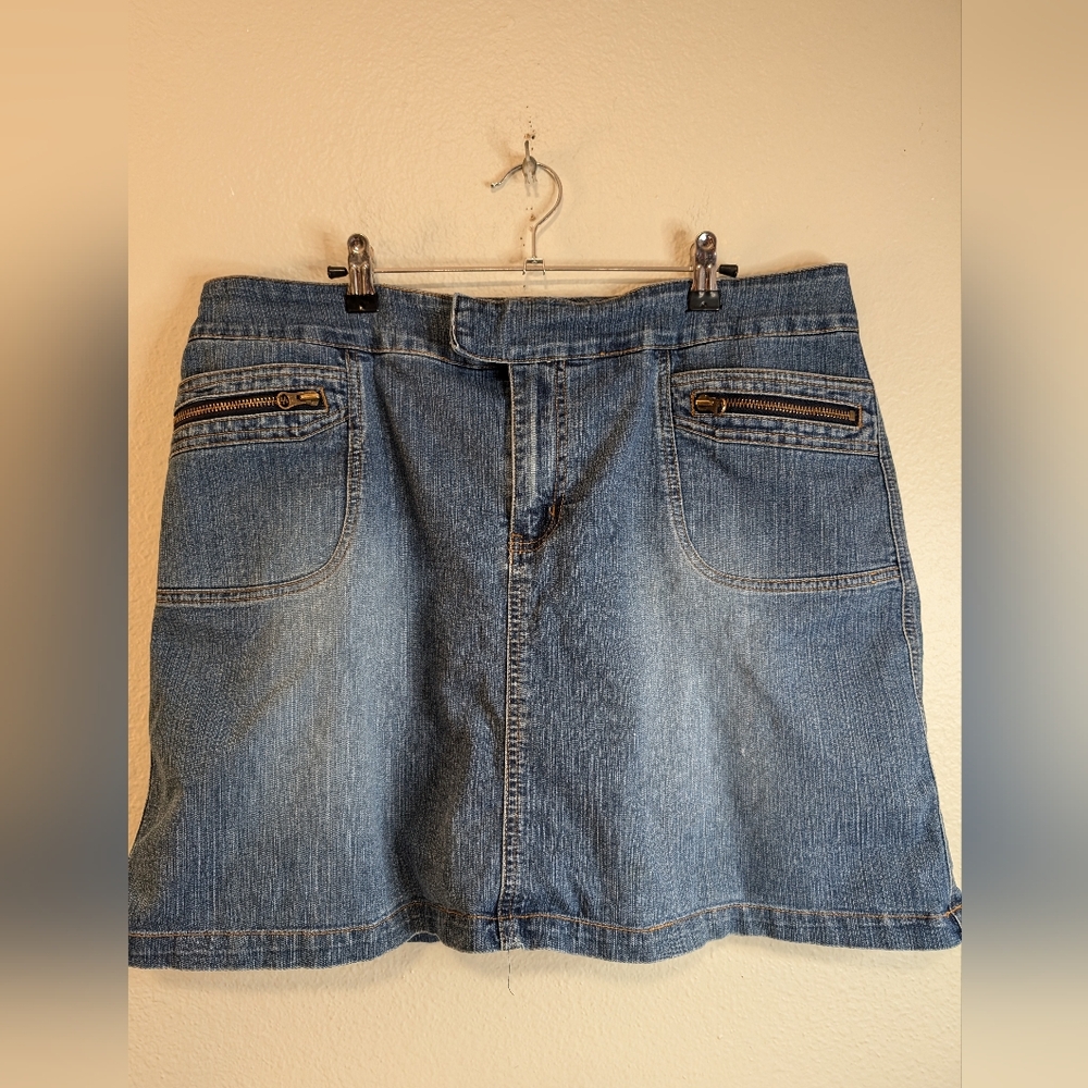 Venezia Blue A-line Mini Skorts Casual